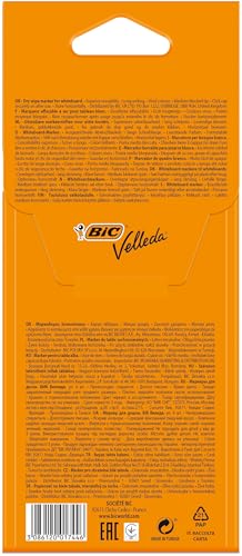 BIC Velleda 1741 Feutres pour Tableau Effaçables à Sec Pointe Conique Moyenne 1 4 mm Marqueurs assortis pochettes 4 couleurs - vue 3