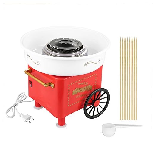 Máquina de Algodón de Azúcar Eléctrica Profesional Estilo Retro Regalo Infantil para Fiestas Cumpleaños Acero Inox. Aluminio 450W-550W Cotton Candy Machine