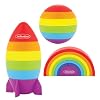Infantino Imagination Stackers Playset, Rainbow Stacker, Rocket Stacker, Ball Stacker for Babies 12M+, 3-Style Set, 19 Pieces