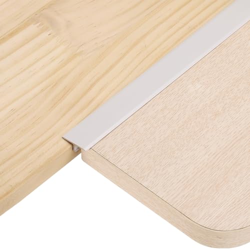 Barre de seuil et bande de transition sol blanc mat en alu et vinyle