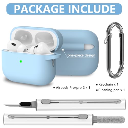 Image of Ljusmicker for AirPods Pro Case Cover with Cleaner Kit,Sky Blue