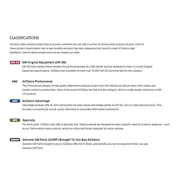 Acdelco 14D1367CH vantaggio pastiglie freno a disco anteriore in ceramica con hardware