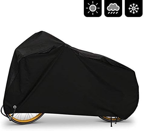 AIMUHO Bike Cover 210D Oxford Fabric Waterproof Bicycle Cover with Lock Holes, Outdoor Bicycle Rain Cover UV Protection for All Weather Conditions / XL Size