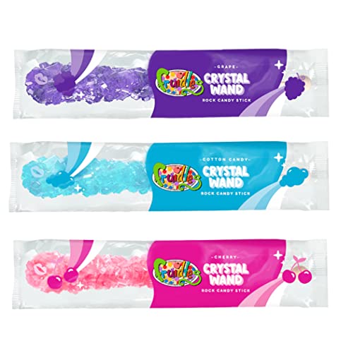 Rock Candy Lollipops Pops, Candy Suckers, Variety Color And Flavor Assortment, Individually Wrapped, 6.5" (18-Pack) #TOP1