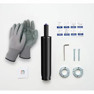 MASTERY MART Gaslift Cilinder Vervanging – 4-inch Slaglengte met Verwijderingsgereedschap, 1000 lbs Capaciteit, Universele Maat, Past op de meeste Bureaustoelen, Hydraulisch-Pneumatische Schokpijp Kla