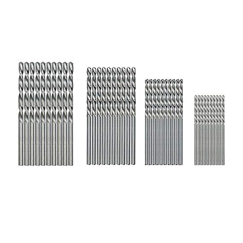 40 Stück Mini-Bohrer, HSS, 0,5 mm - 2,0 mm, gerader Schaft, PCB-Spiralbohrer-Set, Haltbarkeit und Praktikabilität