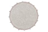 Lorena Canals - Alfombra Lavable Bubbly Natural - Vintage Nude - Natural, Rosa Palo - 97% algodón 3% Otras Fibras. Base: Algodón Reciclado - Ø120 cm