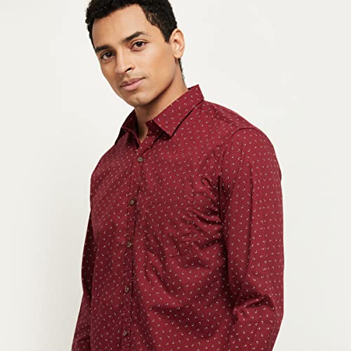 Image of Max Men's Regular Fit Printed Smart Casual Shirt