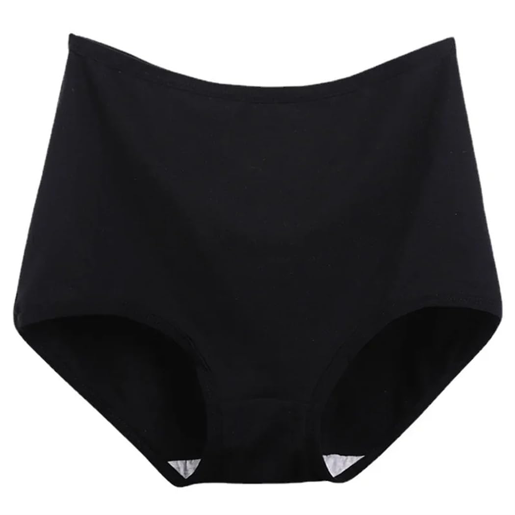 Mutandine da donna in cotone 3 pezzi biancheria intima da donna a vita alta traspirante tinta unita slip