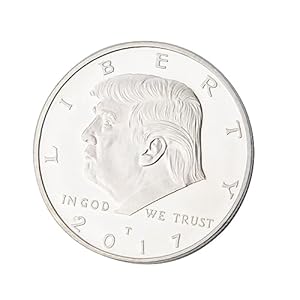 Trump Coin: 2017 President Donald Trump Inaugural Silver Eagle Commemorative Novelty Coin 38mm with Certificate of Authenticity Original