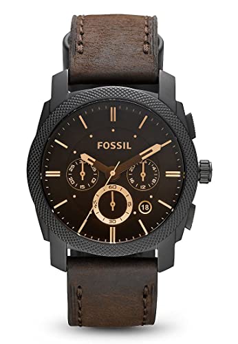 Preisvergleich Produktbild Fossil Herren Chronograph Quarz Uhr mit Leder Armband FS4656