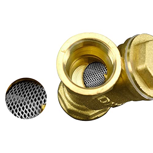 Joywayus 7QQ-FER-20380 Brass 1/2 Inch Female Thread Y Shaped Strainer Filter Valve Pipe Fittings Adaptor Connector thumb #2