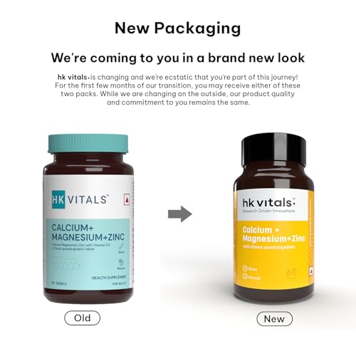 HealthKart hk vitals Calcium Magnesium & Zinc (60 Tablets) | With Vitamin D3, Calcium Supplement for Women and Men | For Bone Health & Joint Support - Image 2