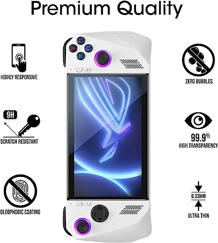 Image of amFilm OneTouch Screen Protector for ASUS ROG Ally X 2024 / ROG Ally 2023 7'' | Auto-Alignment install | Bubble Free | 9H+ Military-Grade Tempered Glass | Drop Protection | FHD Clarity | 2 Pack