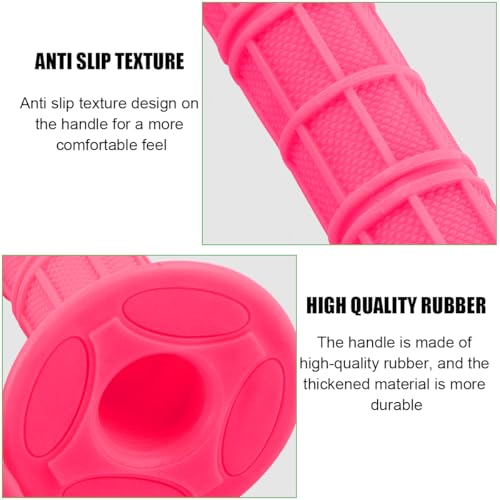 Image of BELOMI Motorcycle Hand Grips, 2PCS 7 /8 inch 22mm 24mm Non-Slip Soft Rubber Handlebars, Comfortable Motorbikes Handle Replacement Protection Accessories, Universal for Dirt Bike, Off Road, ATV(Pink)
