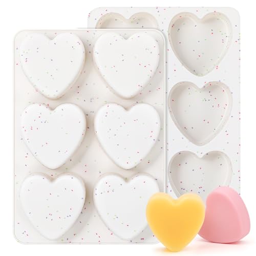 Molde de Silicona 6 Cavidades en Forma de Corazón miniatura 1