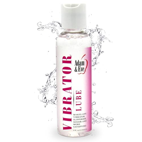 Adam & Eve Vibrator Lube 4oz Water Based Gel for Personal Massagers and Devices Gentle Non Sticky Unscented Formula Safe for Daily Use Compatible with Silicone Rubber Latex and Most Materials