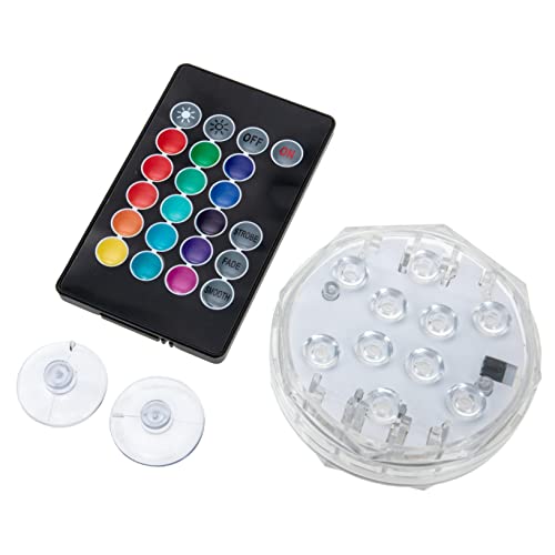 COOPHYA Led Luz Sumergible Con Mando Distancia Para Piscina Desmontable Iluminación Led Rgb Agua Luz Brillante Con Ventosa Decoración Para Estanques y Fuentes