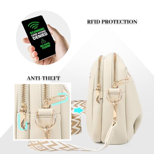 Image of Crossbody Bag for Women Vegan Leather Handbag Purse Anti Theft RFID
