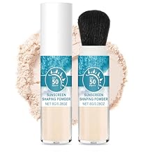 Mineral Sunscreen Fixing Powder, Mineral Brush Powder, SPF 50 +++, Translucent, Oil Control, Natural Matte Finish, Long Lasting, Lightweight, Breathable, for All Skin