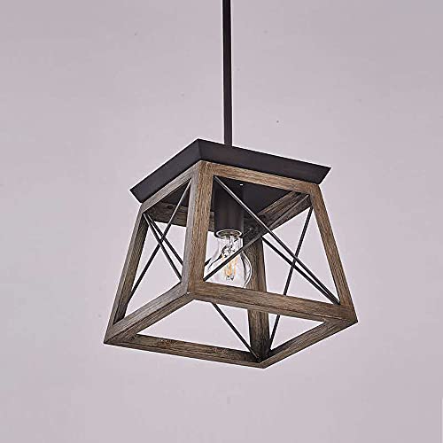 Lámpara de araña E27 regulable con diseño industrial de jaula de metal 8