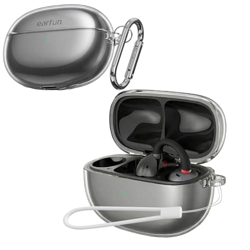 YCJDP �C���t�H�� �V���R�� �ی�J�o�[ for EarFun Clip 2 �p �N���A �P�[�X �����h�~�o�b�N���t��/�����h�~�R�[�h�t �����܂܏[�d�\ ���΂݂Ȃ� �h���h�o �y�� �ϏՌ��� ���L�� �ϋv�� �\�t�g �Ռ� �z��