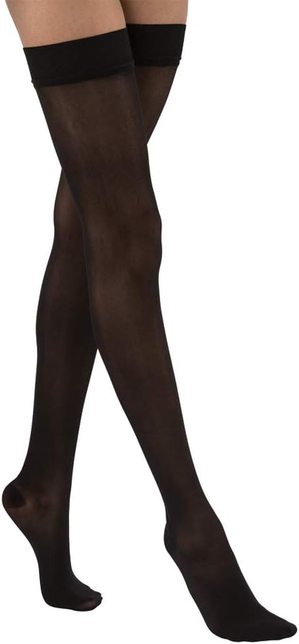 BSN Medical 122304 JOBST Compression Stocking, Thigh High, 15-20 mmHg, Closed Toe, Small, Classic Black