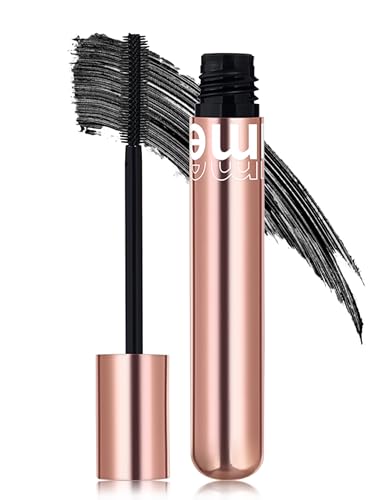 Erinde Máscara de pestañas negra waterproof, volumen intenso y curvatura duradera, efecto de elevación natural para pestañas largas, rímel resistente al agua y sin manchas