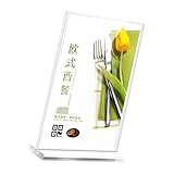 Clear Pull Out Acrylic Table Sign Holder Board with Stable Base for Office Meetings and Front Desk Information Display