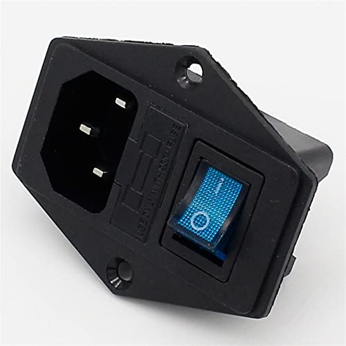 Toma de corriente AC con interruptor basculante y conector portafusibles de 3 pines 2