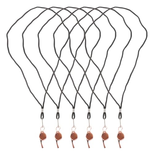 Paquete 6 silbatos deportivos de árbitro con lanyard miniatura 1