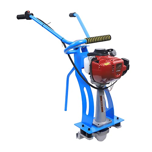 4 Stroke Gas Concrete Wet Screed 35.8CC Concrete Vibrating Machine Gas Power Screed Vibratory Screed Power Unit Wet Concrete Screed Board Cement Road Construction Fits 1-5M Ruler(NOT Included)