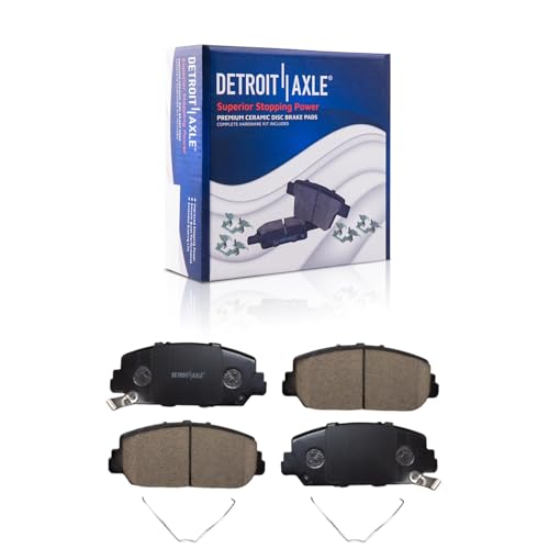Image of Detroit Axle - Front Brake Kit for Acura 2016 ILX, Disc Brakes Rotors Ceramic Brake Pads Replacement: 12.28 inch inch Rotors
