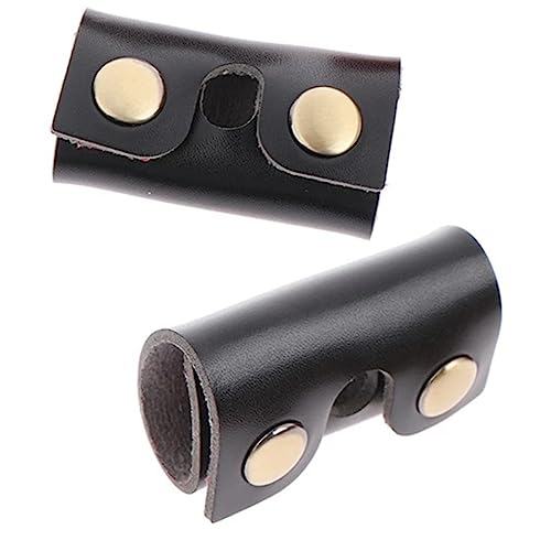LOORGVEL 2個カミソリ保護ケース 小型シェーバー用 フェイクレザー製 耐傷性カバー 収納ポーチ 男性用 髭剃りアクセサリー