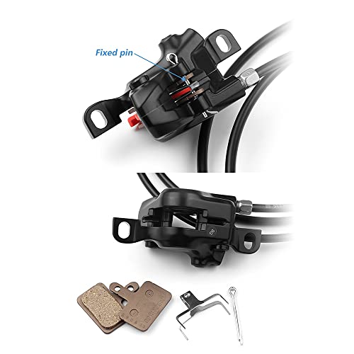 Yeenor Mt200 Mtb Hydraulic Disc Brake Set, Left Front 800Mm Right Rear 1400Mm Aluminum Alloy Bike Bicycle Brake Fit For Mountain Bike Xc Trail/E-Bike/Fat Bike #TOP6