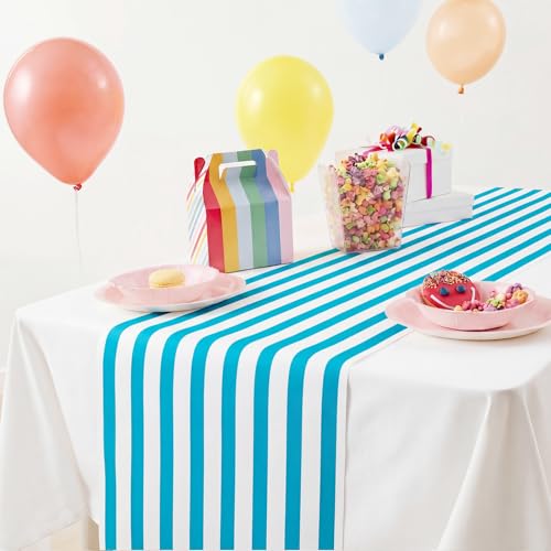 AmazingSpark Striped Table Runner Roll,Blue,25' Long X 16" Wide by AmazingSpark - Used condition - Image 5