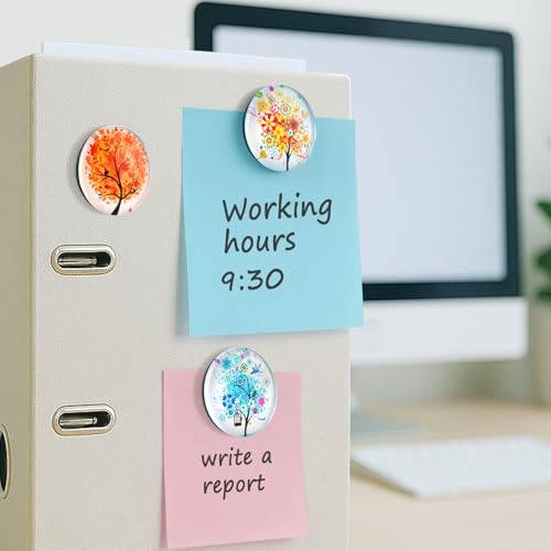 FINDMAG 12 Pcs Fridge Magnets, Decorative Refrigerator Magnets, Festival Glass Magnet Refrigerator Fun, Strong Cute Magnet for Fridge, Whiteboard, Office, Classroom, Valentines Day Gifts for Her