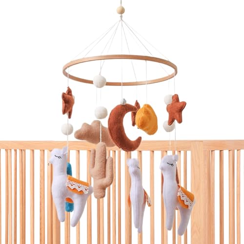 Móvil para cuna, para niños, entretenimiento con forma de oveja, portátil, giratorio y ajustable, brazo para móvil para cuna | Para casa, interior, dormitorio, salón, jardín, familia niños