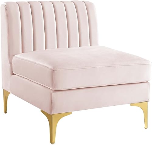 Miniatura 11 de Modway EEI-3983-GRY Triumph Channel - Silla esquinera para sofá seccional de terciopelo de alto rendimiento, color gris Gris,marino,Rosado