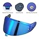 Helmvisier für Shark SKWAL i3/RIDILL 2/ D-SKWAL 3,Motorradhelm Visier,Motorrad Windschutz Helm Objektiv Visier,Integralhelm Visier UV-Beständig,Motorradhelm Visier Ersatz (Blau)