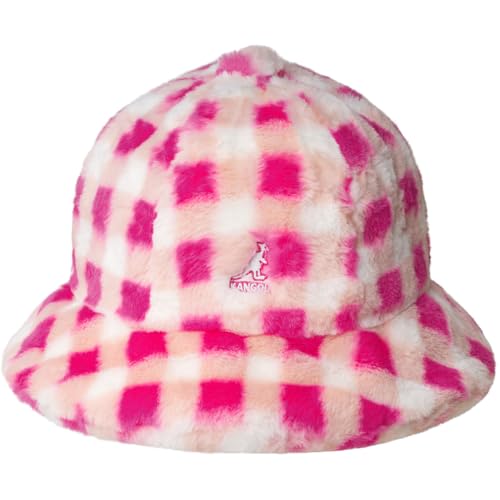 Kangol Faux Fur Casual - Pink Gingham/L Bucket Hat