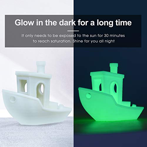 Image of iSANMATE 3D Printer Filament, PLA Filament Glow in The Dark, 1.75mm Dimensional Accuracy + /- 0.03 mm, 1 kg Spool
