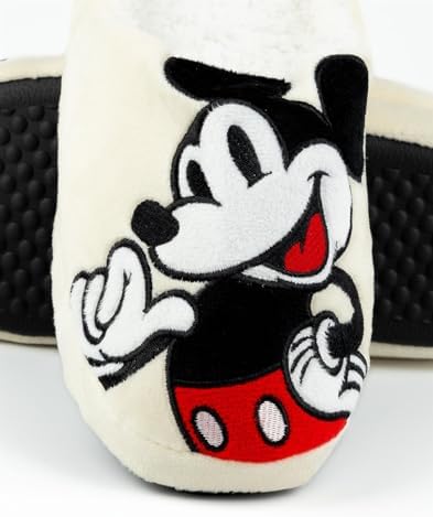 Disney Mickey Mouse Womens Slippers Clubhouse Character Kidult Merchandise Grey Mule Slippers For Ladies Indoor Footwear | Image 3