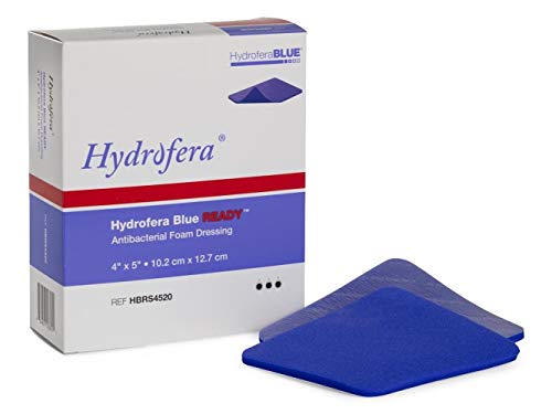 Hydrofera HBRS4520 Blue RDY Antibacterial Foam Dressing - Box of 10