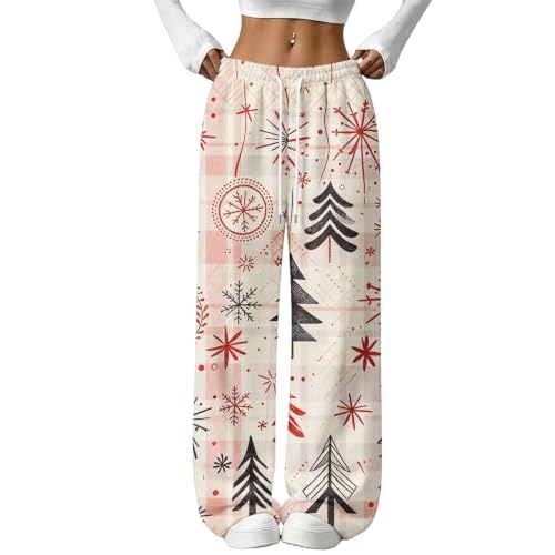 Christmas Pajama Pants Women Flannel Plaid Graphic Casual Sweatpants - image 1