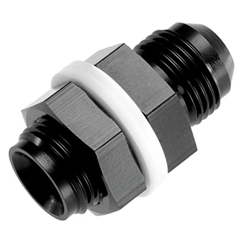 Gan Eden Bulkhead -10 an Adapter with 2 Tefflon Washers & Inside Flow Chamfer44; Black