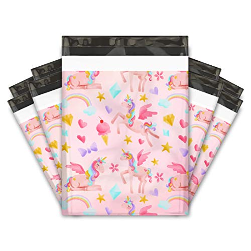 10x13 (100) Rainbow Unicorn Designer Poly Mailers Shipping Envelopes Premium Printed Bags