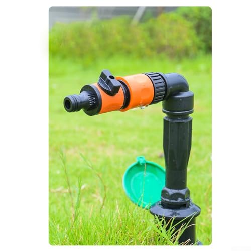 Honseadek Válvula de cierre de grifo de agua para manguera de jardín, conector rápido, accesorio de manguera de plástico ABS con compatibilidad de baja presión y diseño resistente a la intemperie (2#)