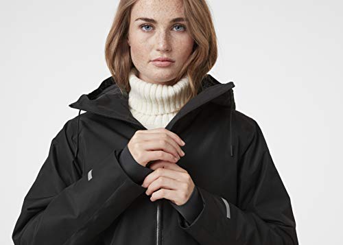 Helly-Hansen Women's Aspire Waterproof Breathable Rain Coat Jacket With Hood, 990 Black, Medium #TOP5