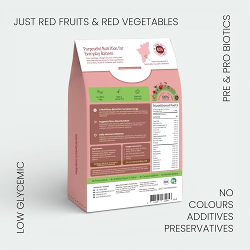 Image of Palm Era Red Bliss Plant-Based Superfood Powder 175g | Red Banana, Beetroot, Pomegranate & Hibiscus | Daily Nutrition Blend | No Added Sugar